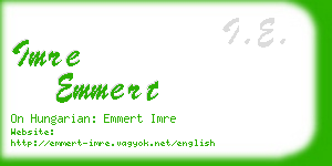 imre emmert business card